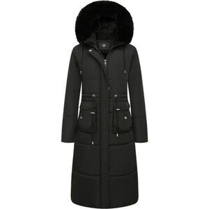 Women's Long Winter Puffer Coat Waterproof Warm Maxi Down Jacket Faux